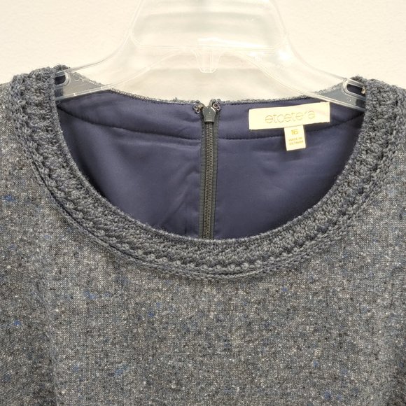 Etcetera Gray Midi Dress with Textured Fabric - Picture 3 of 3